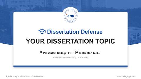 Samcheok National University Graduation Thesis Defense PPT Template