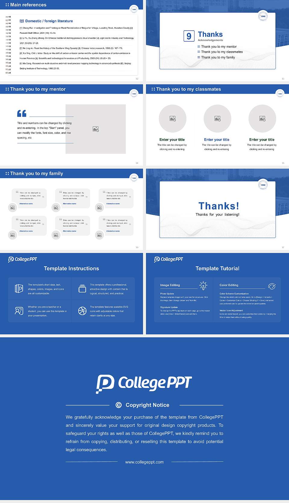 Samcheok National University Graduation Thesis Defense PPT Template16:9 ratio PPT effect preview image7