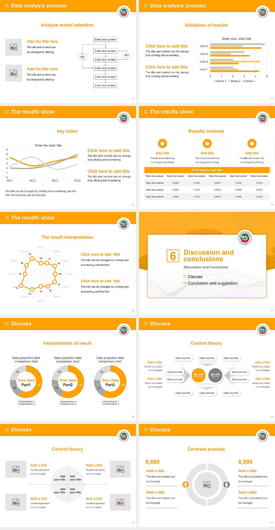 Howon University Graduation Thesis Defense PPT Template4:3 ratio PPT effect preview image5