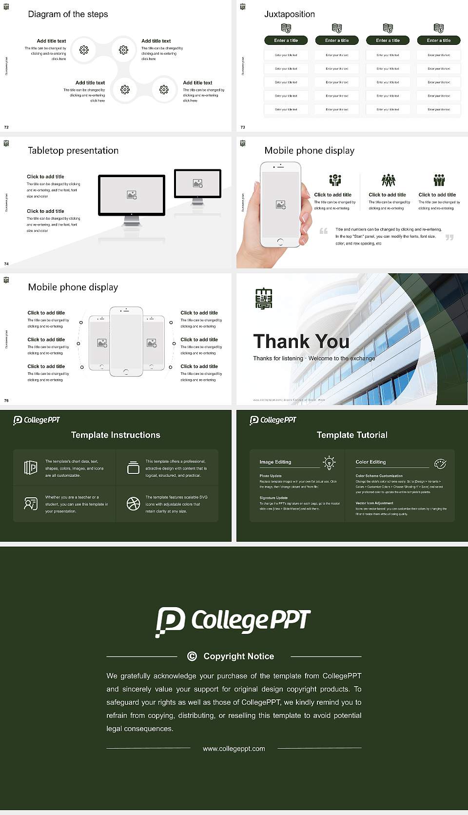 Japan College of Social Work Competition/Entrepreneurship Contest PPT Template16:9 ratio PPT effect preview image9