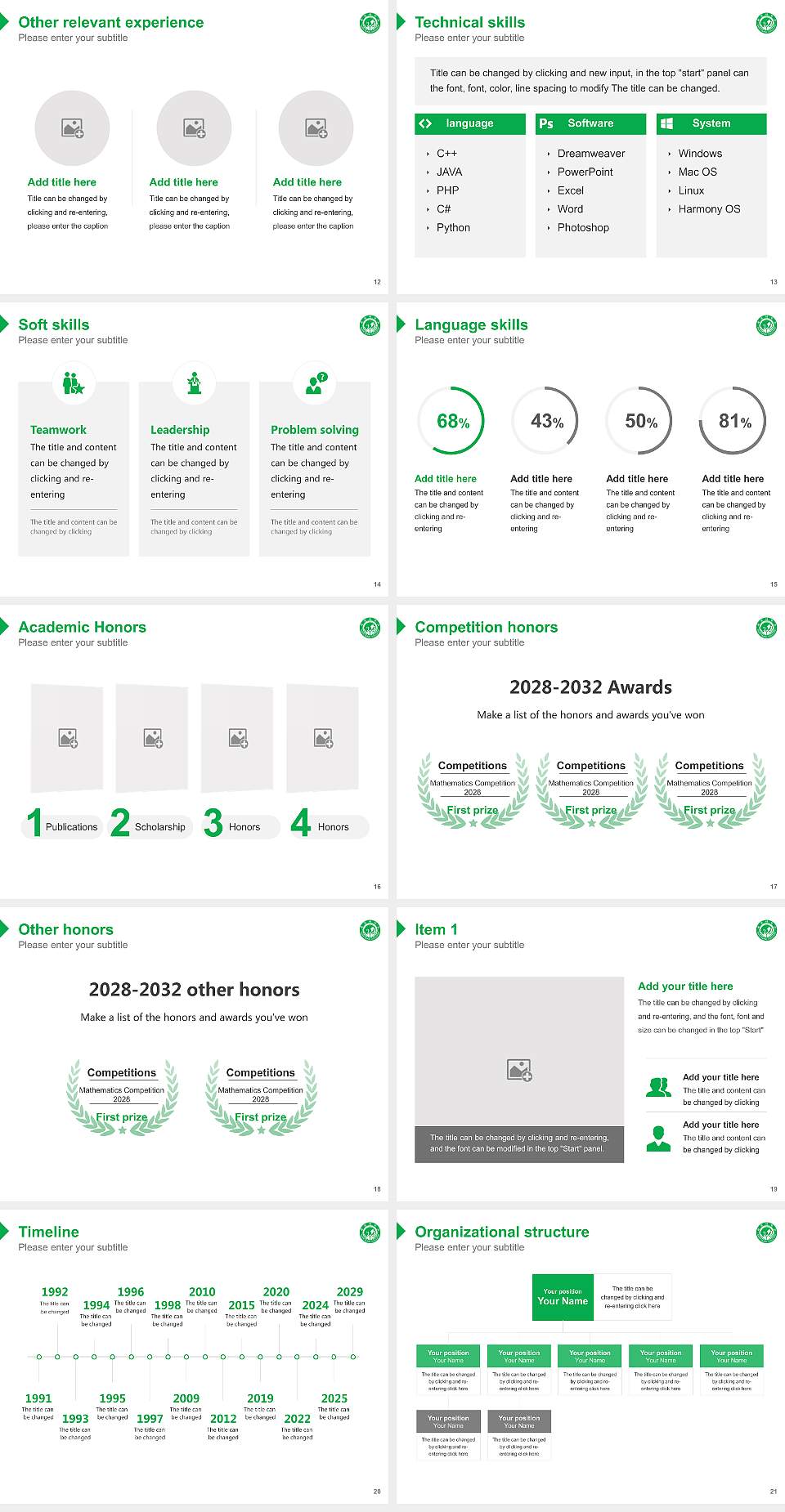 Saekyung College Resume PPT Template4:3 ratio PPT effect preview image3