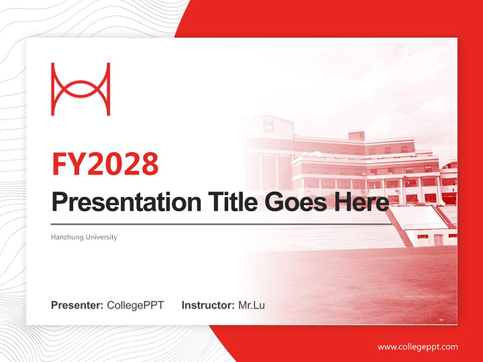 Hanzhung University Academic Presentation/Research Findings Report PPT Template4:3 ratio PPT effect preview image5