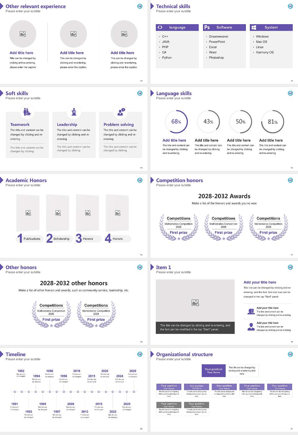 Hyejeon College Resume PPT Template16:9 ratio PPT effect preview image3