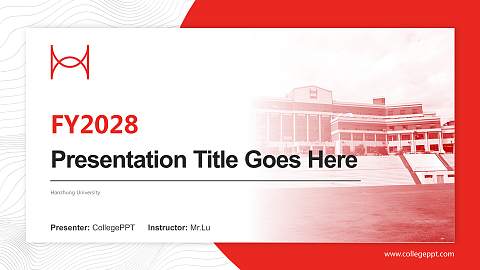 Hanzhung University Academic Presentation/Research Findings Report PPT Template