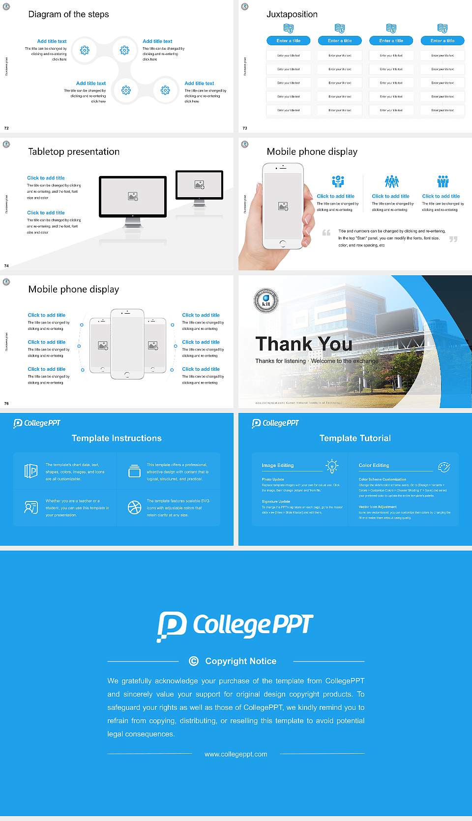 Kumoh National Institute of Technology Competition/Entrepreneurship Contest PPT Template16:9 ratio PPT effect preview image9