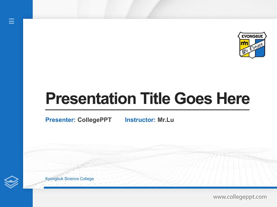 Kyongbuk Science College Thesis Proposal/Graduation Defense PPT Template4:3 ratio PPT effect preview image5