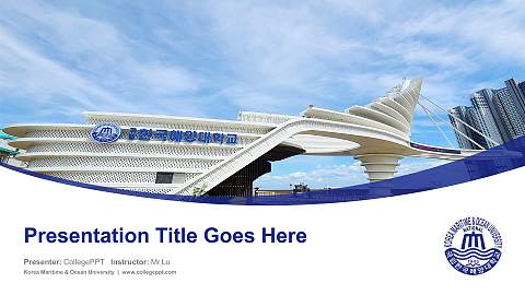 Korea Maritime & Ocean University Course/Courseware Creation PPT Template