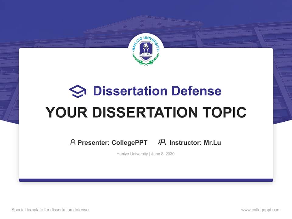 Hanlyo University Graduation Thesis Defense PPT Template4:3 ratio PPT effect preview image7