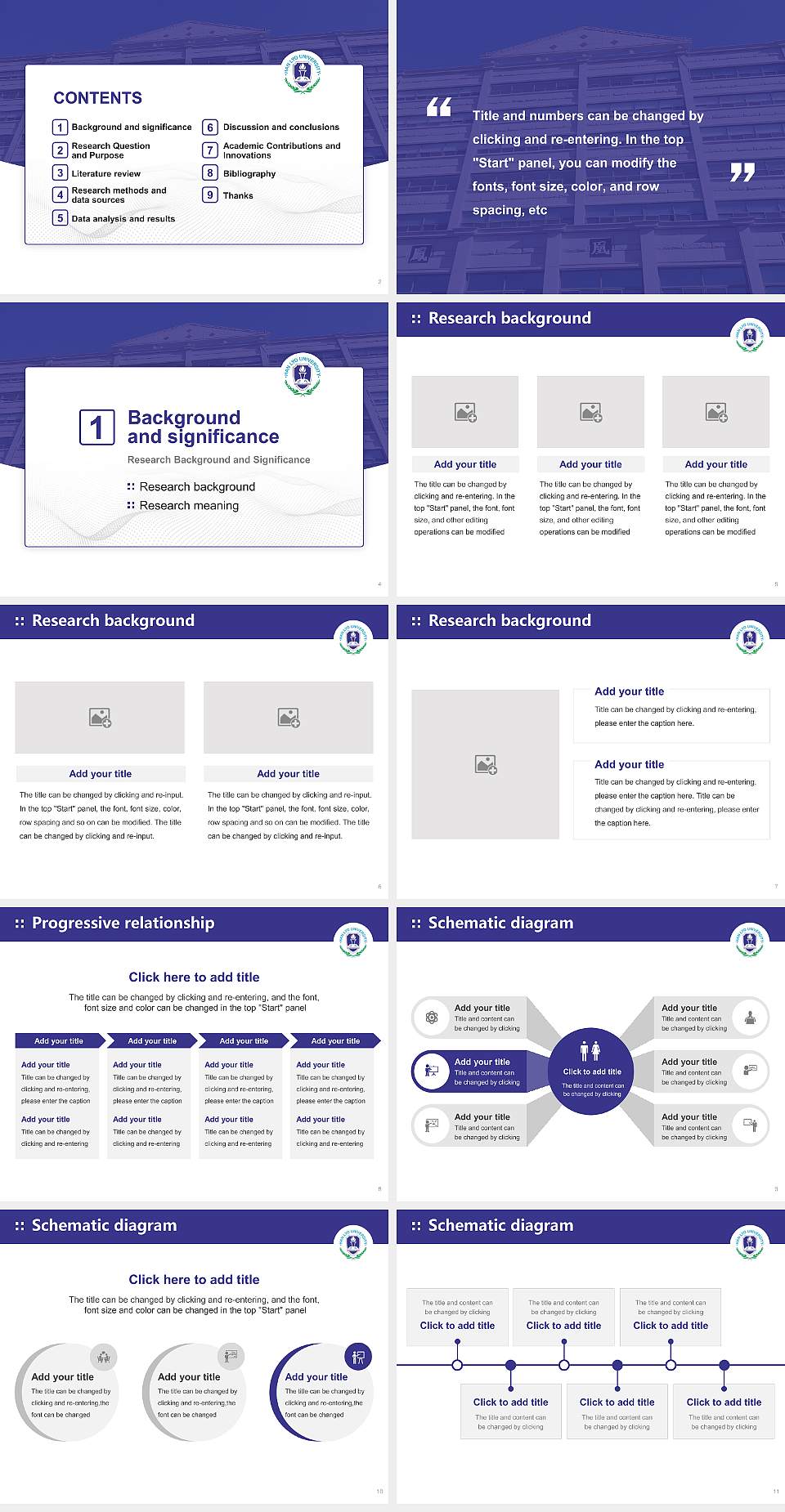 Hanlyo University Graduation Thesis Defense PPT Template4:3 ratio PPT effect preview image2