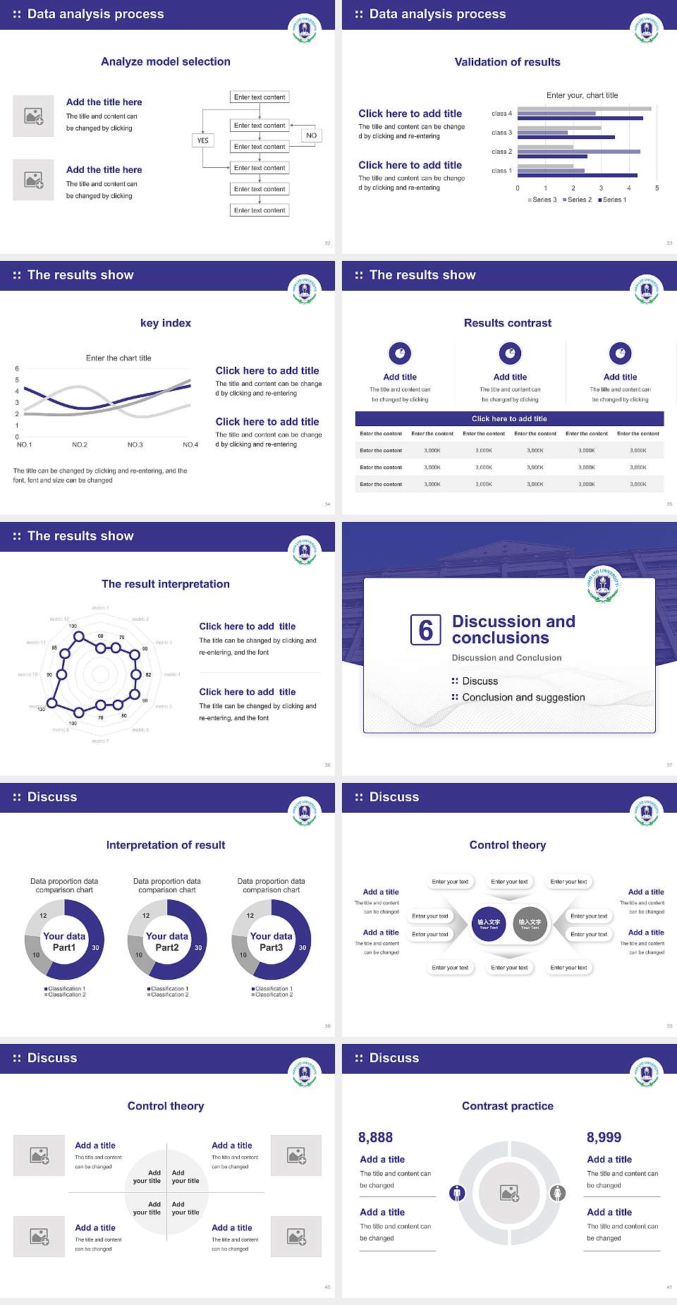 Hanlyo University Graduation Thesis Defense PPT Template4:3 ratio PPT effect preview image5