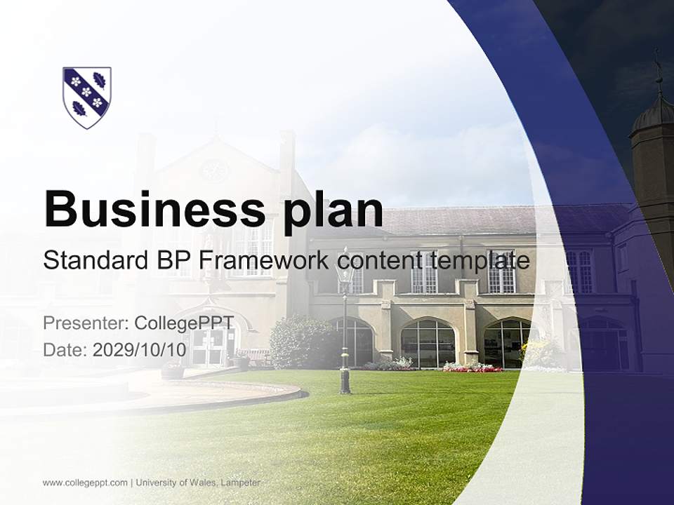 University of Wales, Lampeter Competition/Entrepreneurship Contest PPT Template4:3 ratio PPT effect preview image9