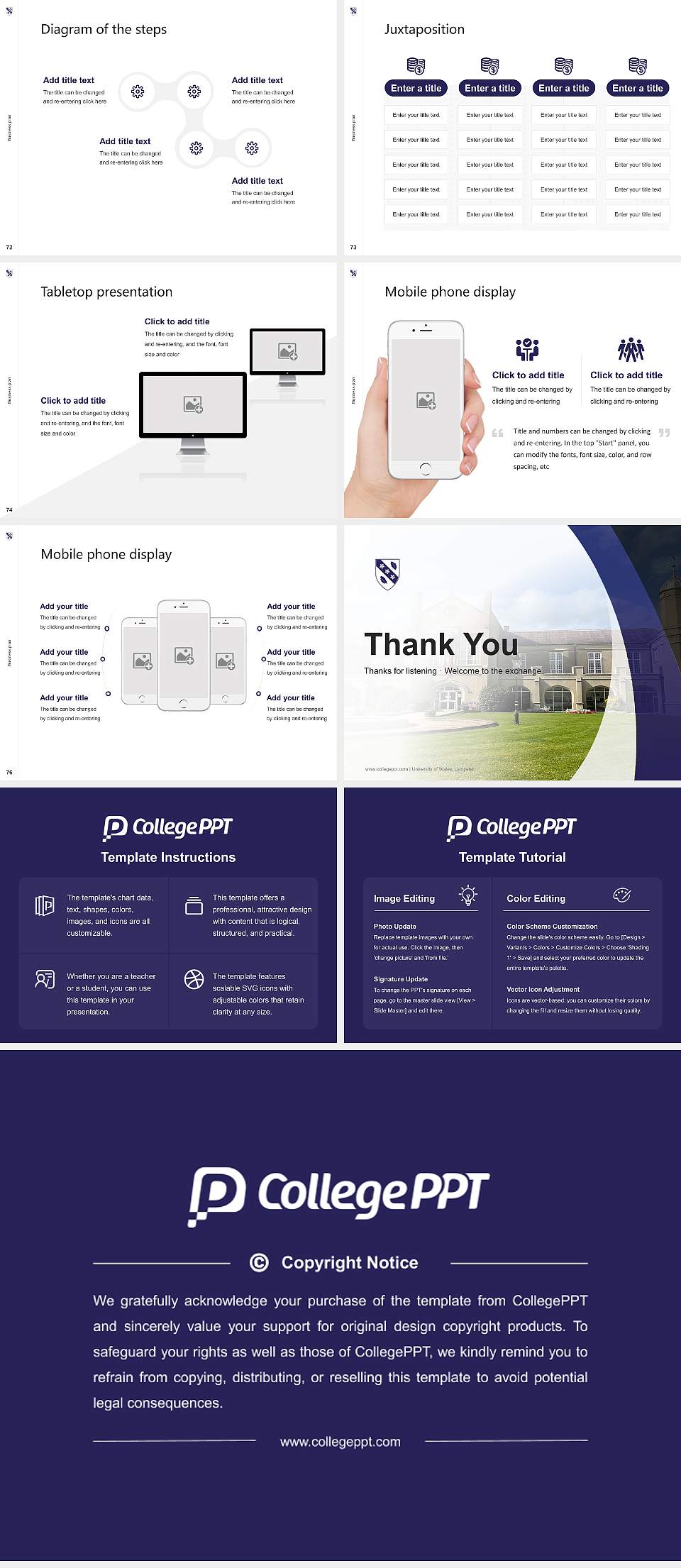 University of Wales, Lampeter Competition/Entrepreneurship Contest PPT Template4:3 ratio PPT effect preview image9