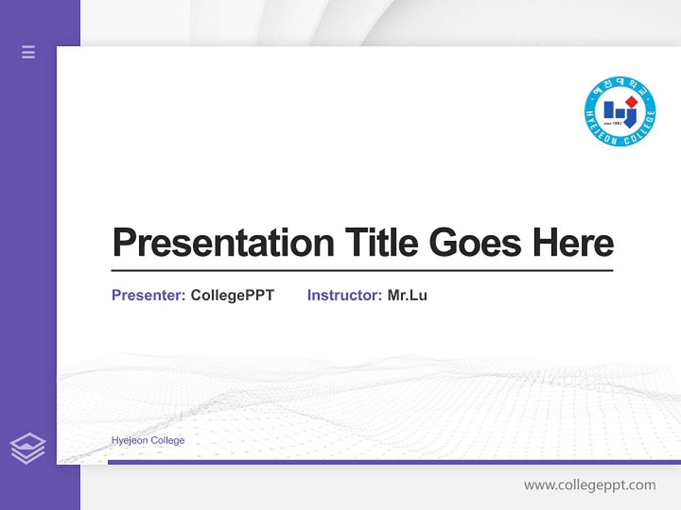 Hyejeon College Thesis Proposal/Graduation Defense PPT Template4:3 ratio PPT effect preview image5