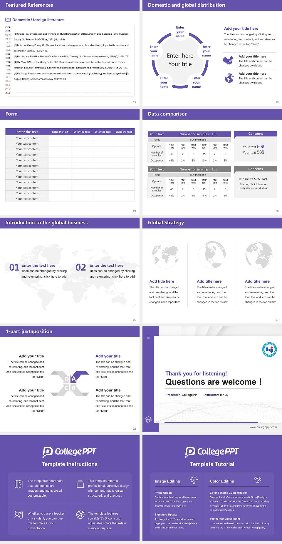 Hyejeon College Thesis Proposal/Graduation Defense PPT Template4:3 ratio PPT effect preview image4