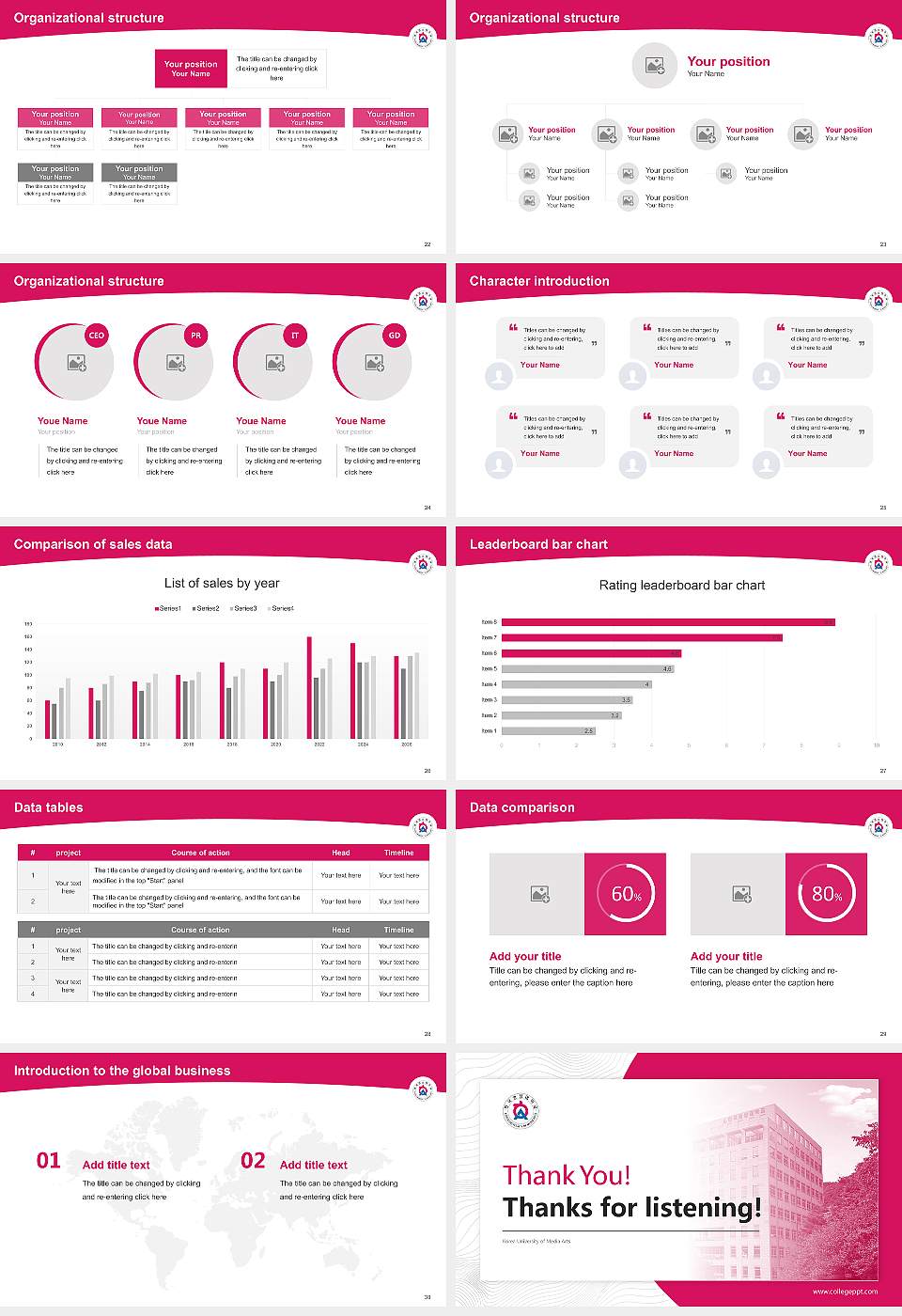 Korea University of Media Arts Academic Presentation/Research Findings Report PPT Template16:9 ratio PPT effect preview image4