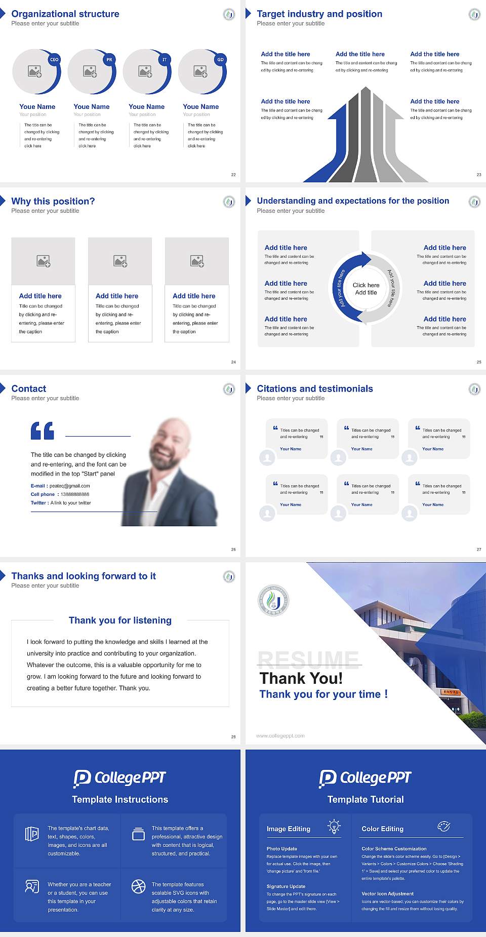 Jeju National University Resume PPT Template4:3 ratio PPT effect preview image4