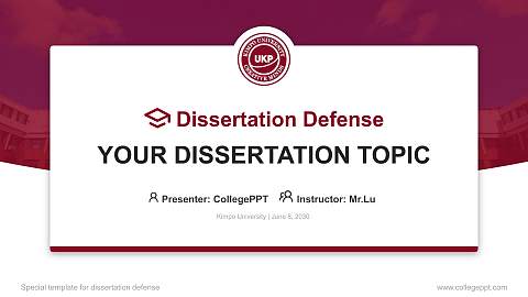 Kimpo University Graduation Thesis Defense PPT Template
