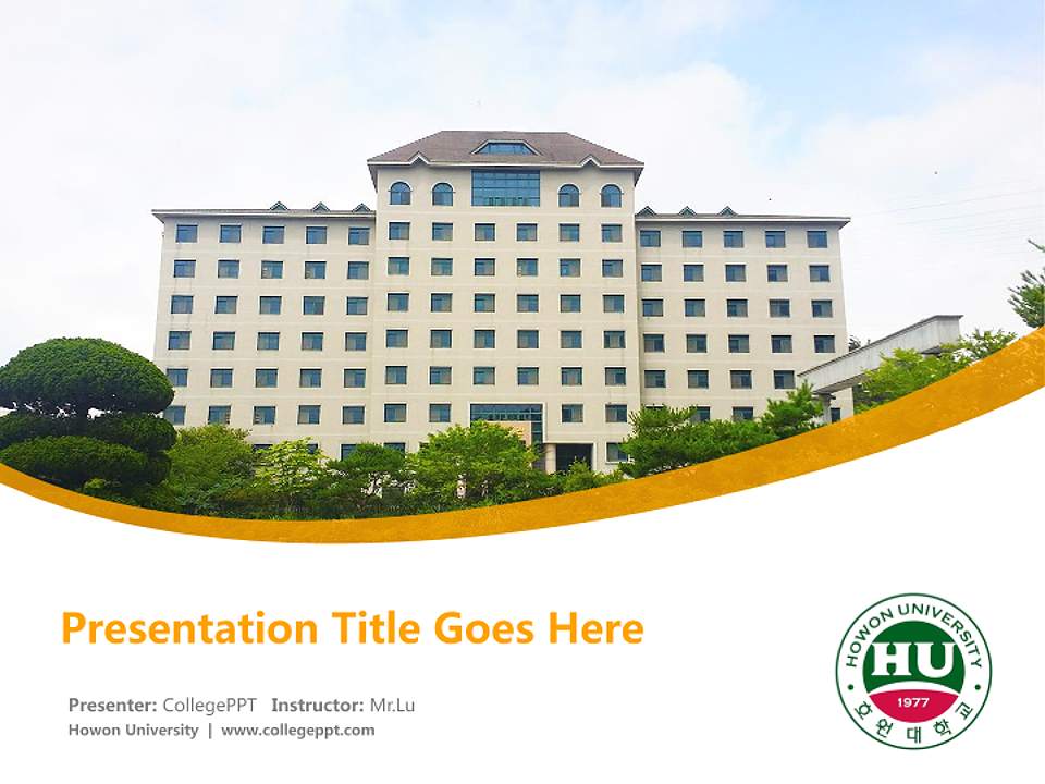 Howon University Course/Courseware Creation PPT Template4:3 ratio PPT effect preview image5