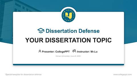 Honam University Graduation Thesis Defense PPT Template