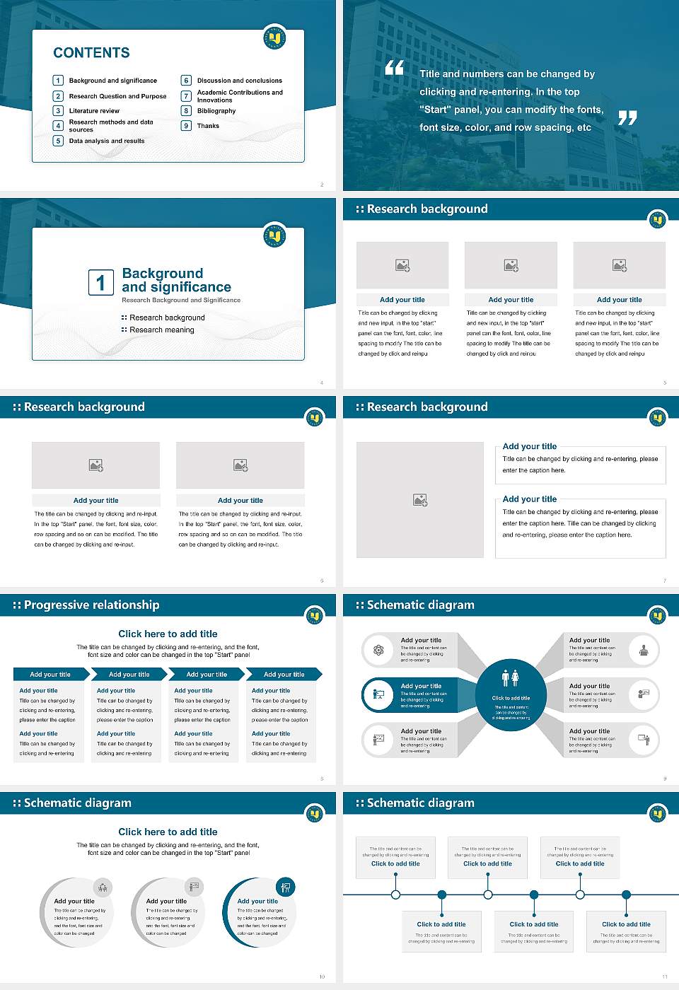 Honam University Graduation Thesis Defense PPT Template16:9 ratio PPT effect preview image2
