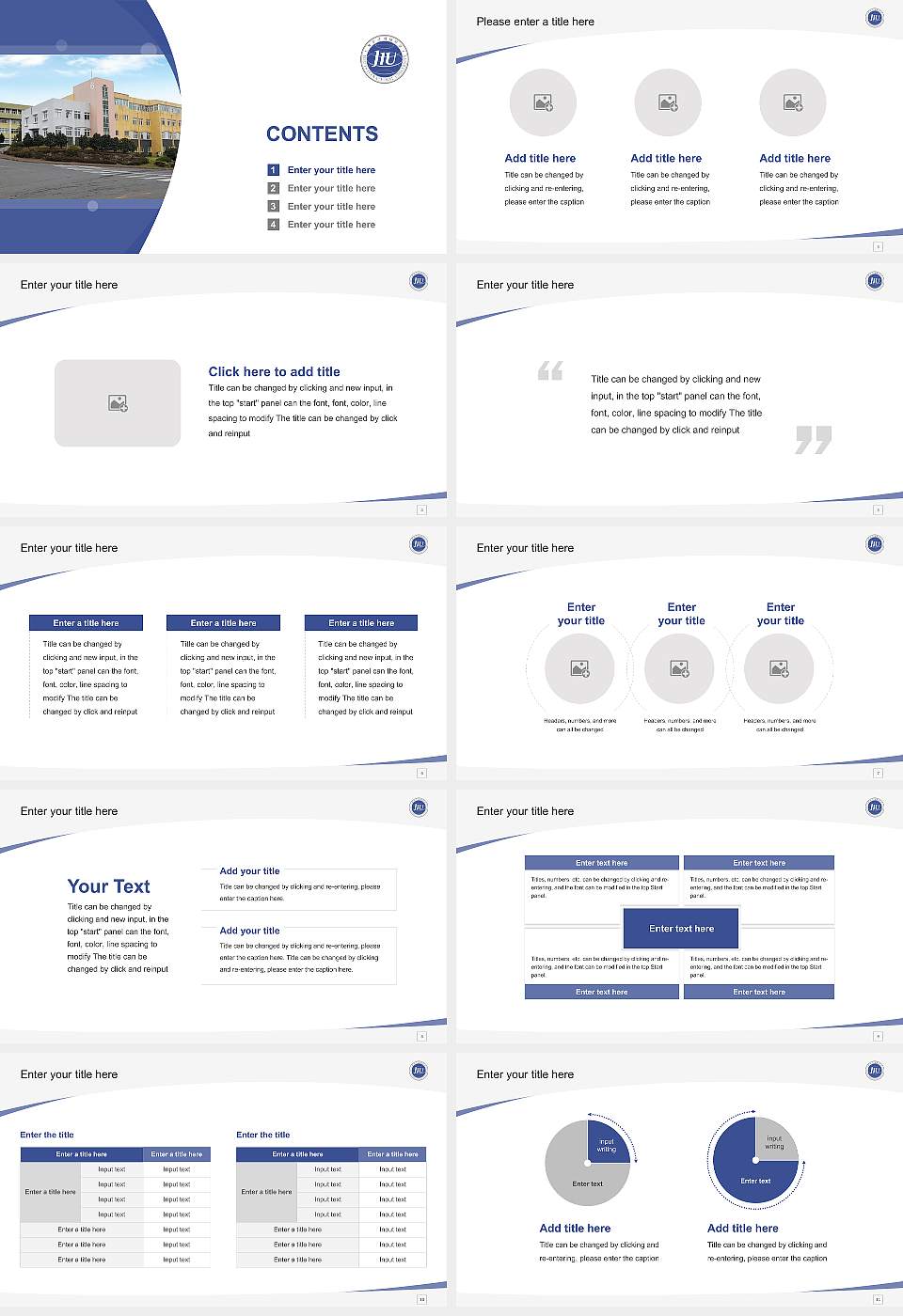 Jeju International University Course/Courseware Creation PPT Template16:9 ratio PPT effect preview image2
