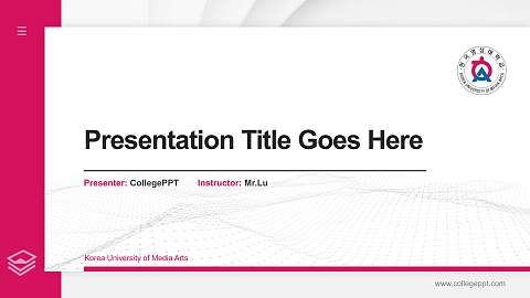Korea University of Media Arts Thesis Proposal/Graduation Defense PPT Template