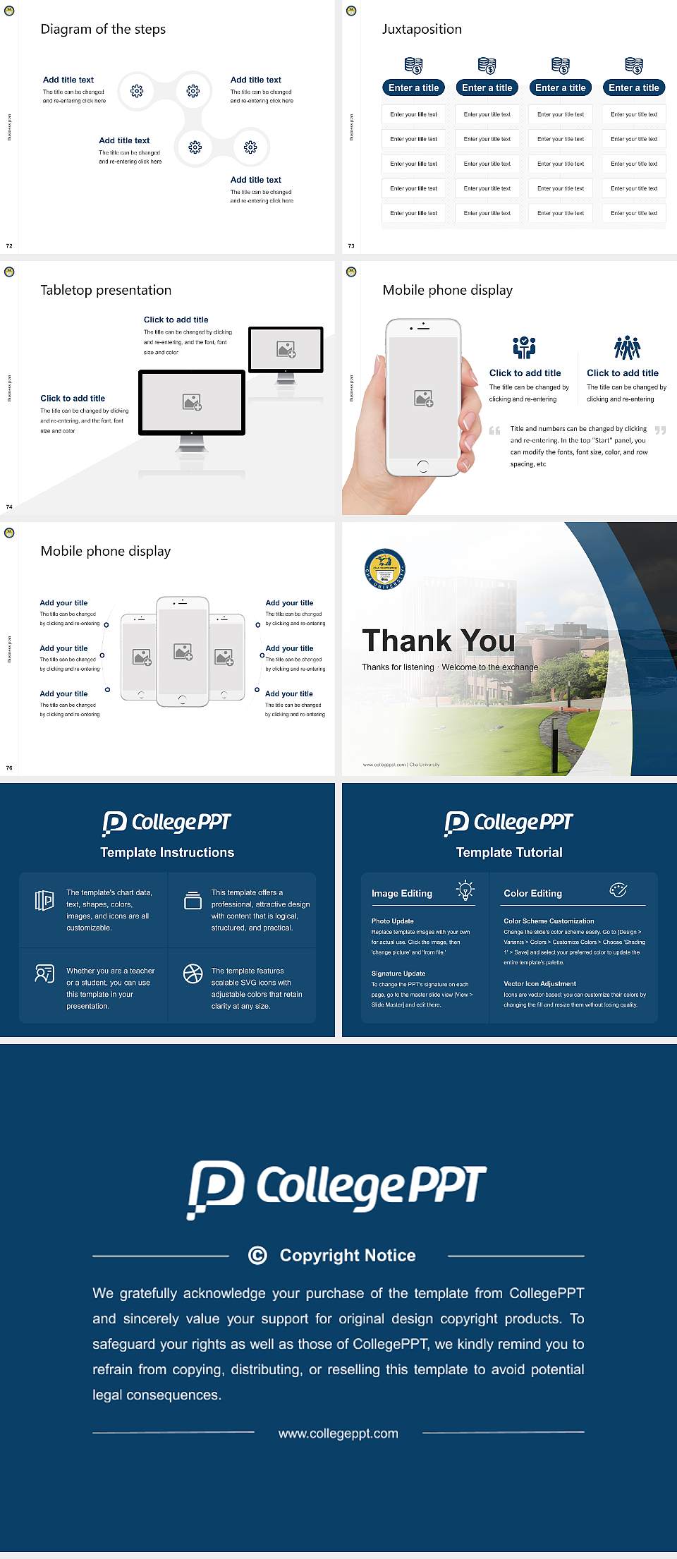 Cha University Competition/Entrepreneurship Contest PPT Template4:3 ratio PPT effect preview image9