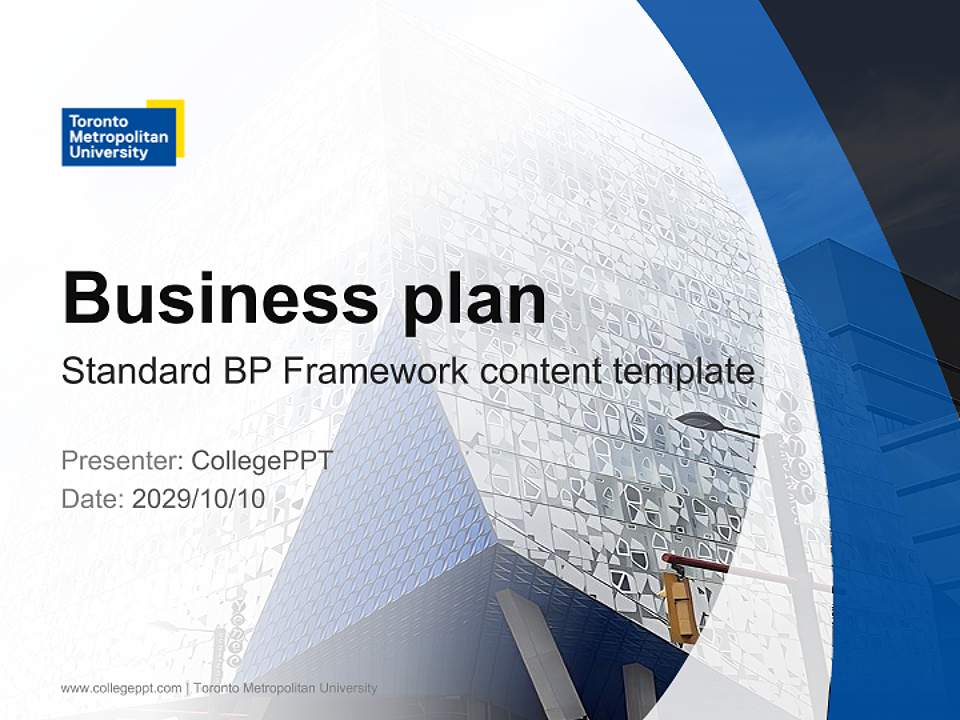 Toronto Metropolitan University Competition/Entrepreneurship Contest PPT Template4:3 ratio PPT effect preview image9