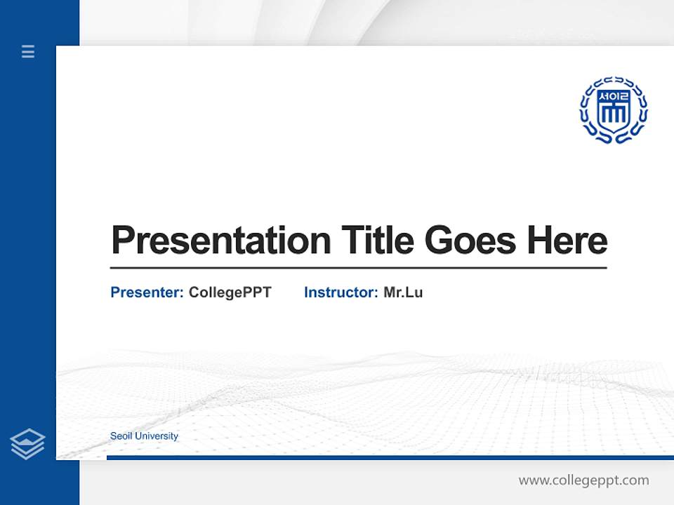 Seoil University Thesis Proposal/Graduation Defense PPT Template4:3 ratio PPT effect preview image5