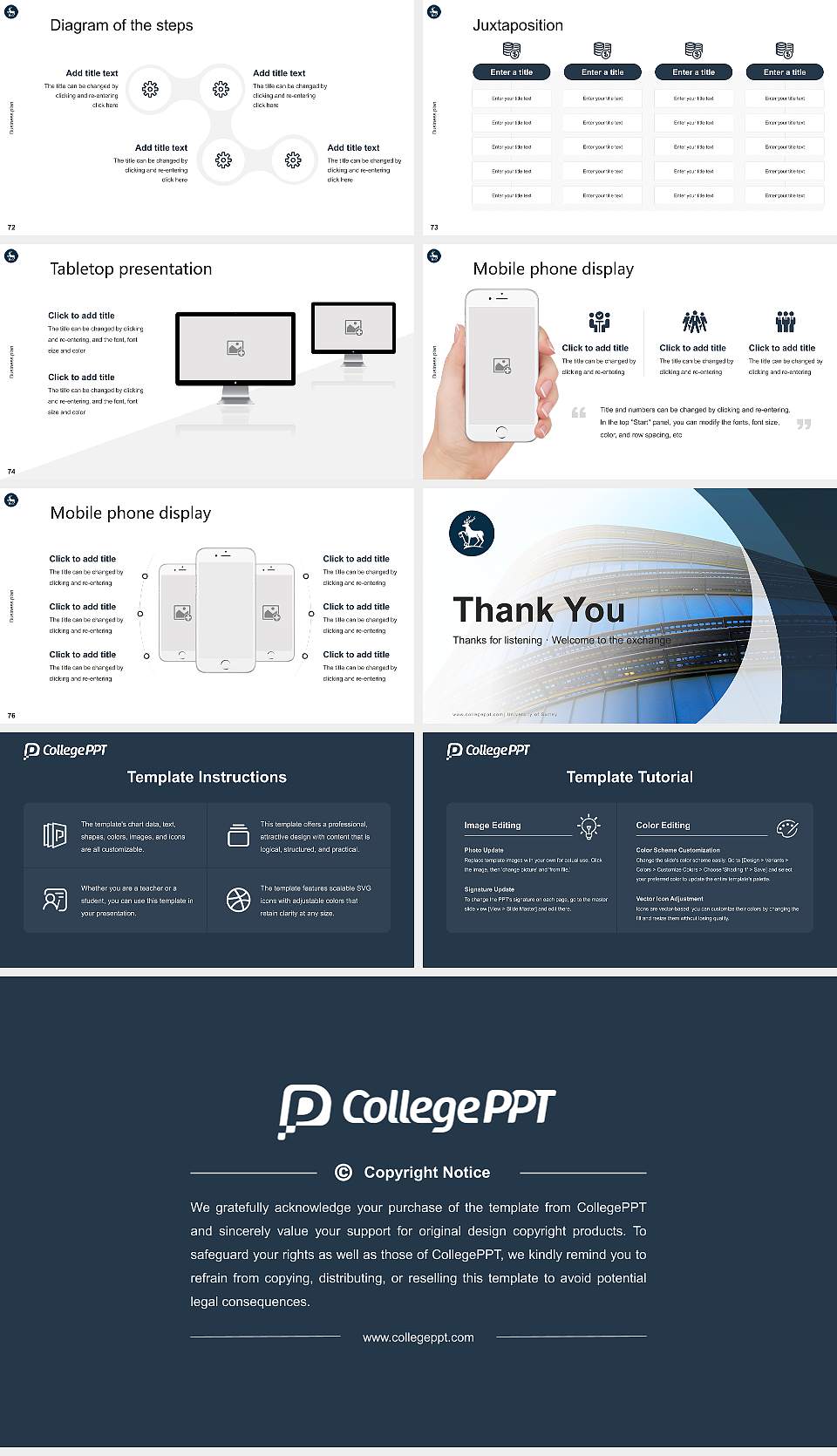 University of Surrey Competition/Entrepreneurship Contest PPT Template16:9 ratio PPT effect preview image9