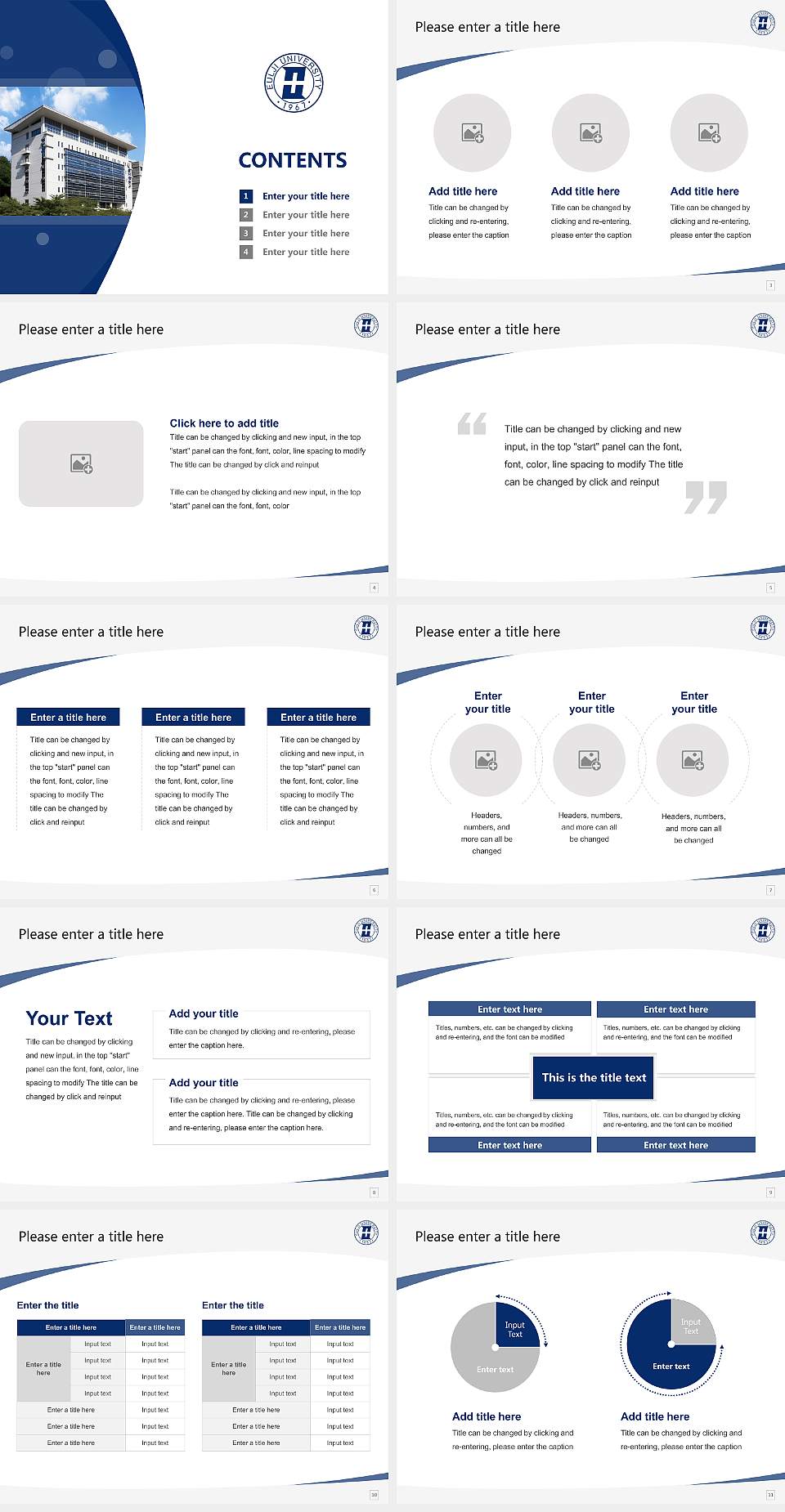Eulji University Course/Courseware Creation PPT Template4:3 ratio PPT effect preview image2