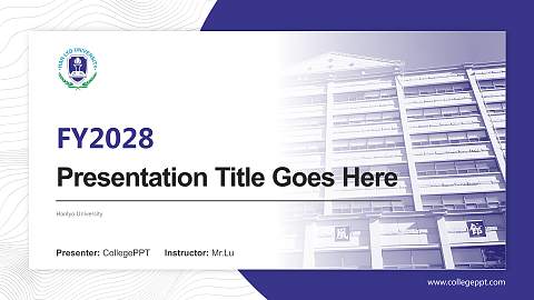 Hanlyo University Academic Presentation/Research Findings Report PPT Template