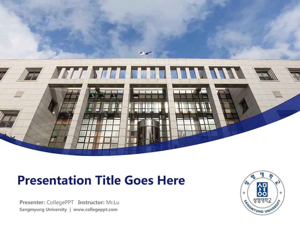 Sangmyung University Course/Courseware Creation PPT Template4:3 ratio PPT effect preview image5