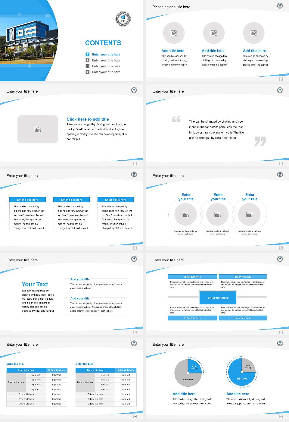 Kumoh National Institute of Technology Course/Courseware Creation PPT Template16:9 ratio PPT effect preview image2