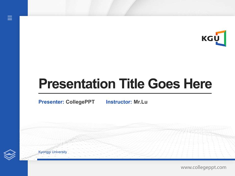 Kyonggi University Thesis Proposal/Graduation Defense PPT Template4:3 ratio PPT effect preview image5