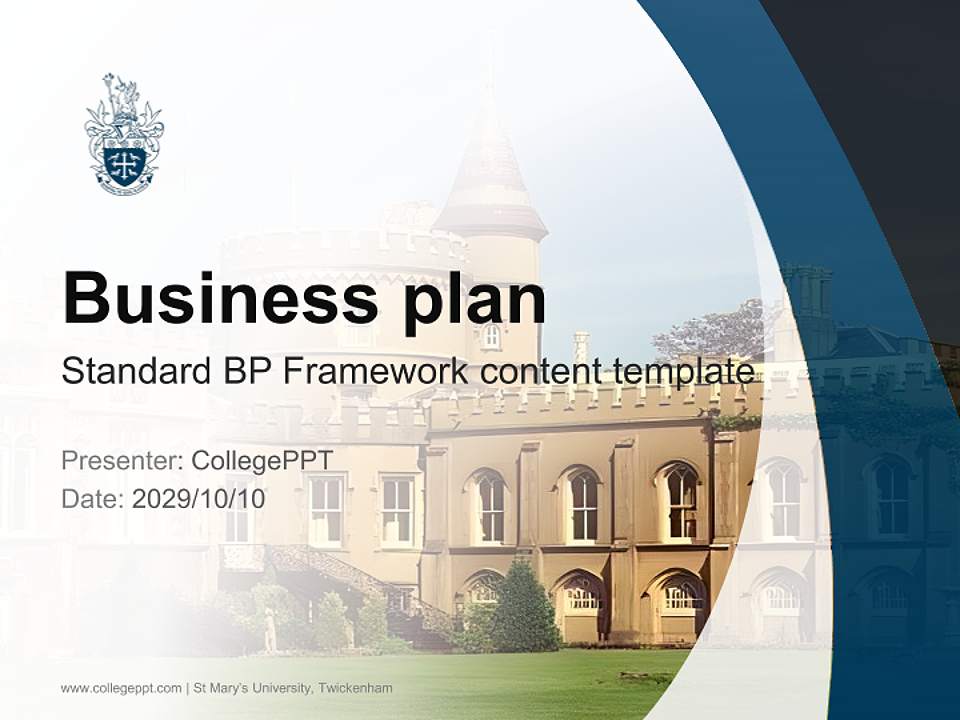 St Mary’s University, Twickenham Competition/Entrepreneurship Contest PPT Template4:3 ratio PPT effect preview image9