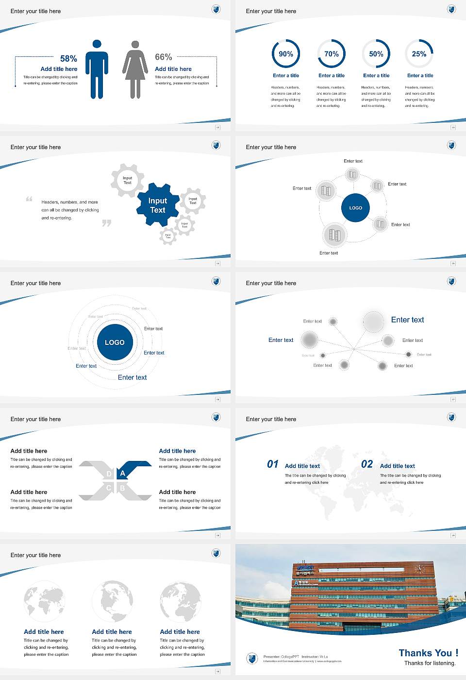 Information and Communications University Course/Courseware Creation PPT Template16:9 ratio PPT effect preview image4