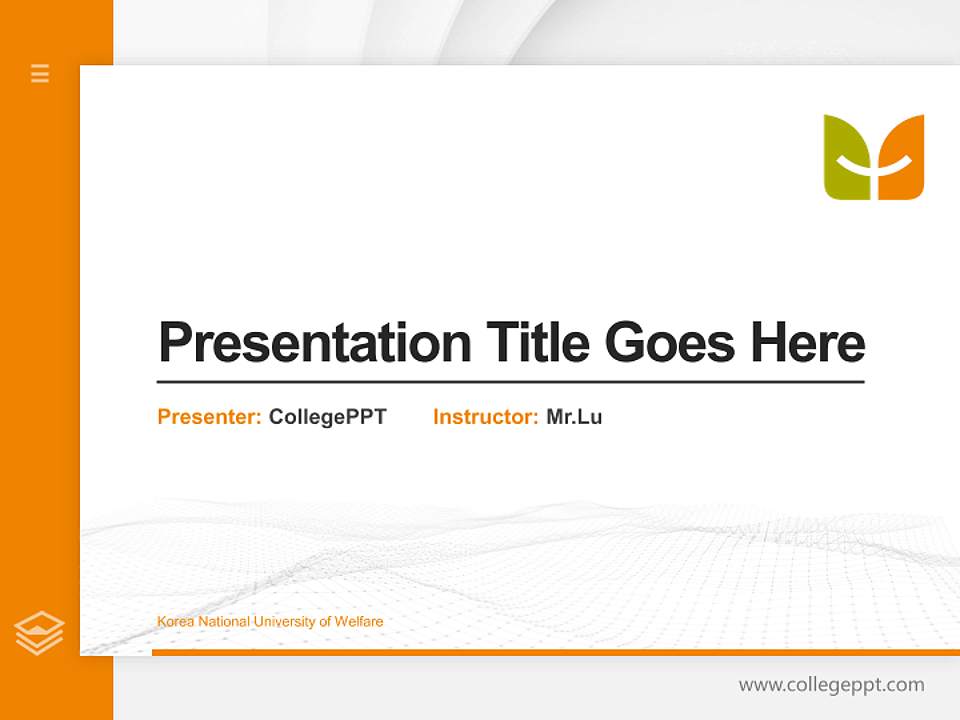 Korea National University of Welfare Thesis Proposal/Graduation Defense PPT Template4:3 ratio PPT effect preview image5