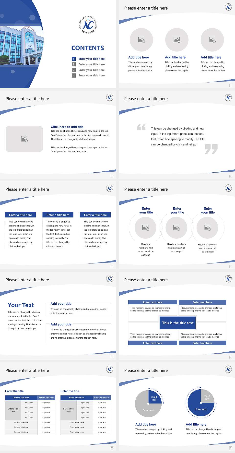 Gyeongnam Provincial Namhae College Course/Courseware Creation PPT Template4:3 ratio PPT effect preview image2