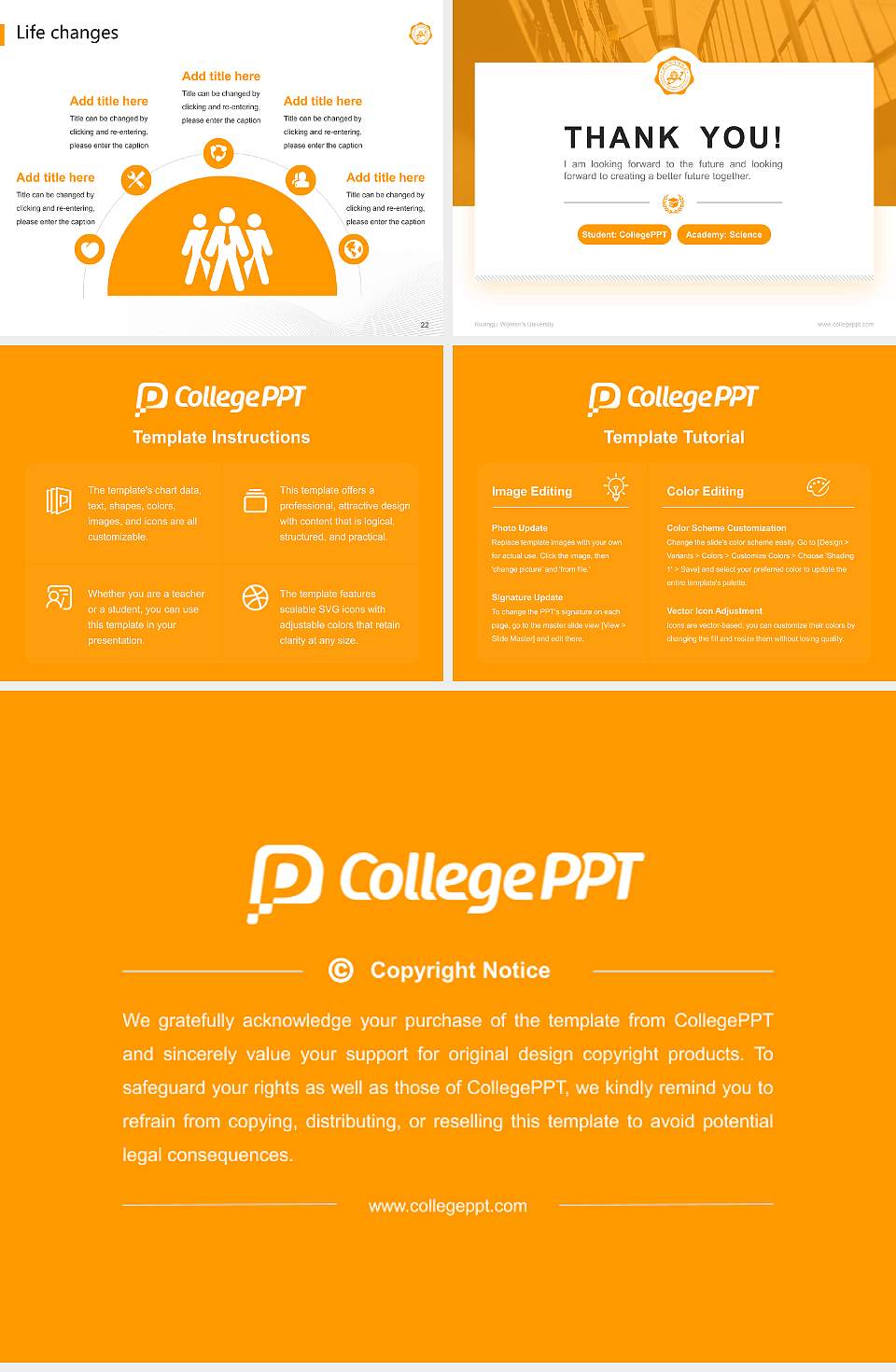 Kwangju Women’s University National Scholarship Defense PPT Template4:3 ratio PPT effect preview image4