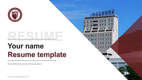 Korea National University of Transportation Resume PPT Template