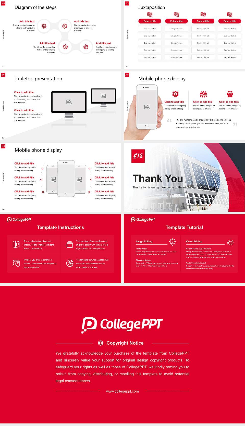 School of Higher Technology Competition/Entrepreneurship Contest PPT Template16:9 ratio PPT effect preview image9