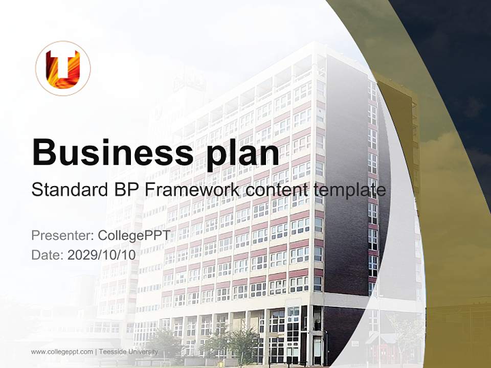 Teesside University Competition/Entrepreneurship Contest PPT Template4:3 ratio PPT effect preview image9