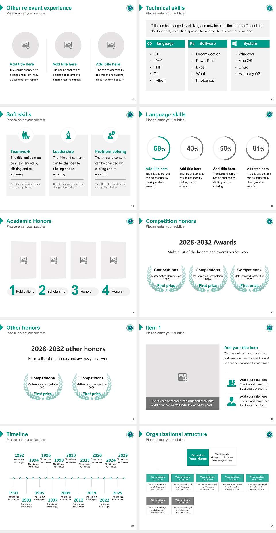Doowon Technical University College Resume PPT Template4:3 ratio PPT effect preview image3