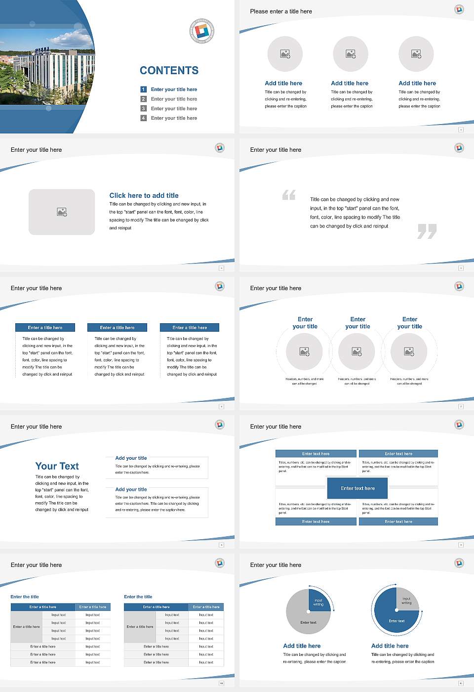 Hanbat National University Course/Courseware Creation PPT Template16:9 ratio PPT effect preview image2
