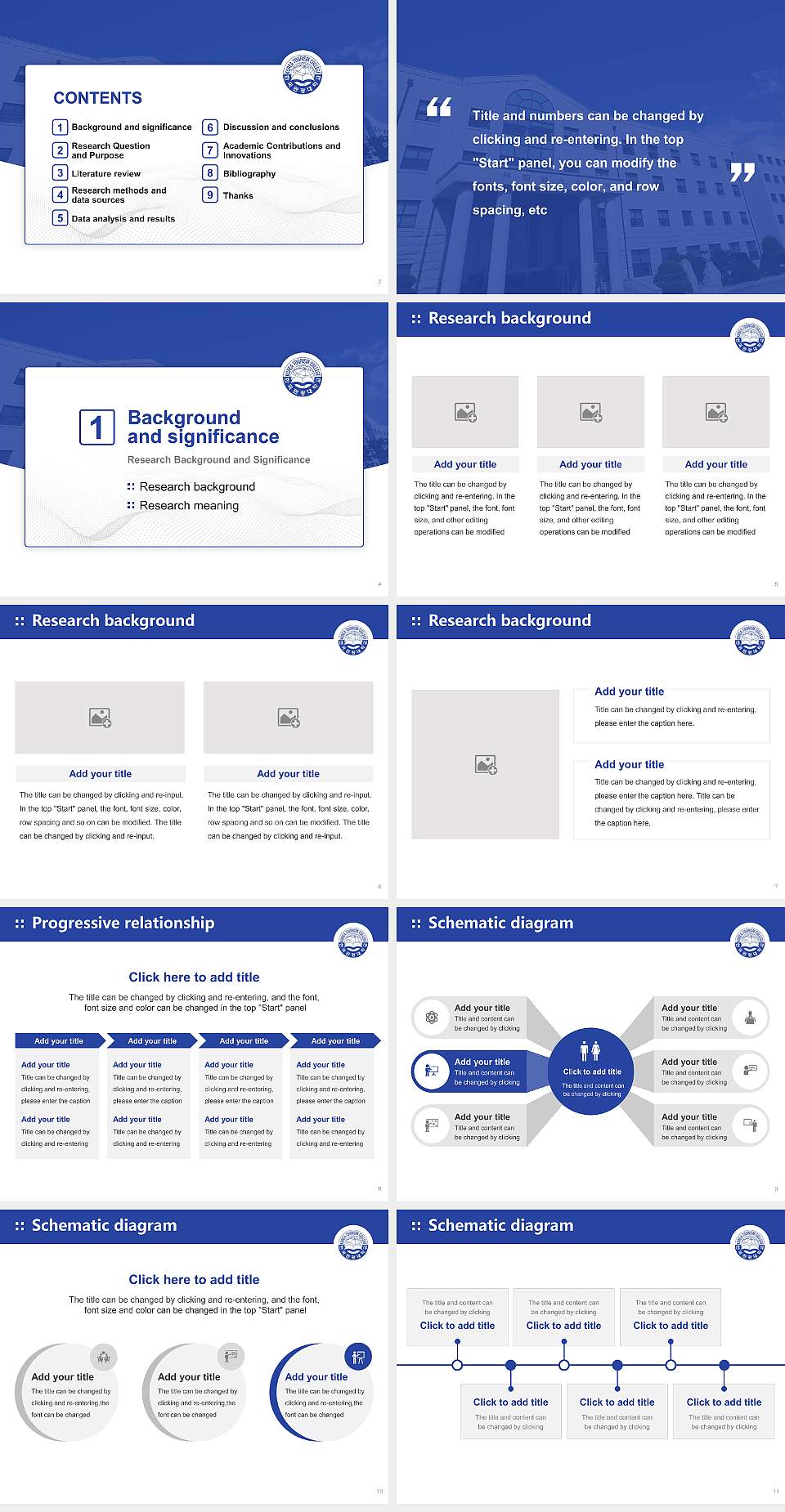 Korea Tourism College Graduation Thesis Defense PPT Template4:3 ratio PPT effect preview image2