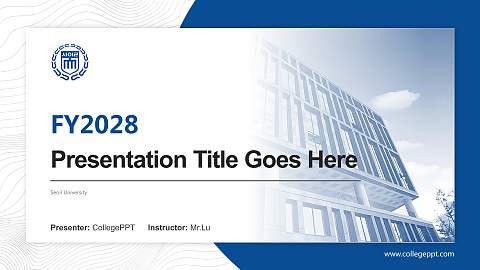 Seoil University Academic Presentation/Research Findings Report PPT Template