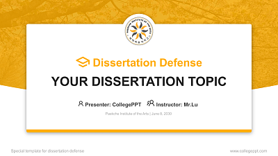 Paekche Institute of the Arts Graduation Thesis Defense PPT Template
