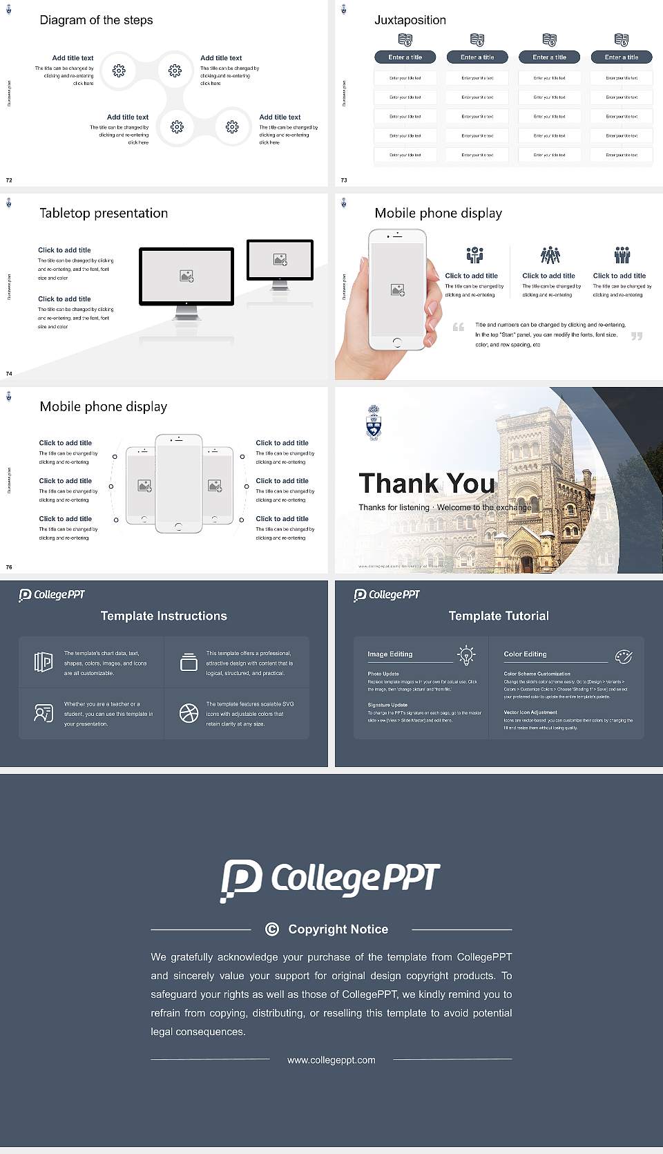 University of Toronto Competition/Entrepreneurship Contest PPT Template16:9 ratio PPT effect preview image9
