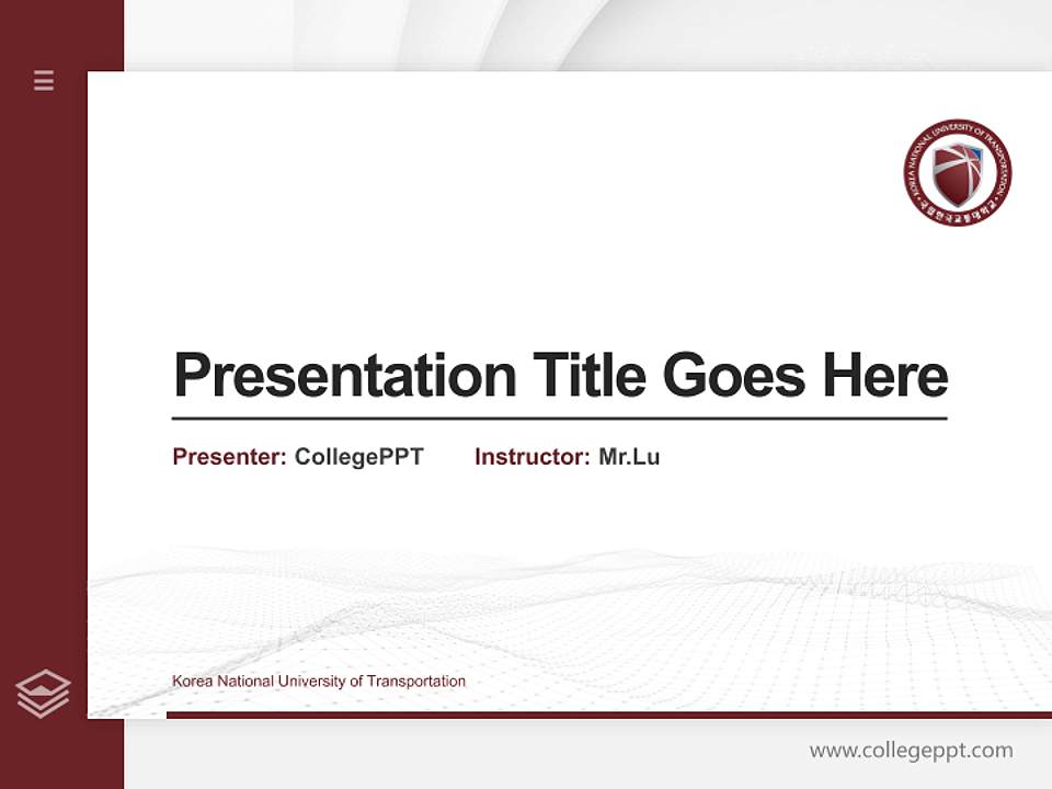 Korea National University of Transportation Thesis Proposal/Graduation Defense PPT Template4:3 ratio PPT effect preview image5